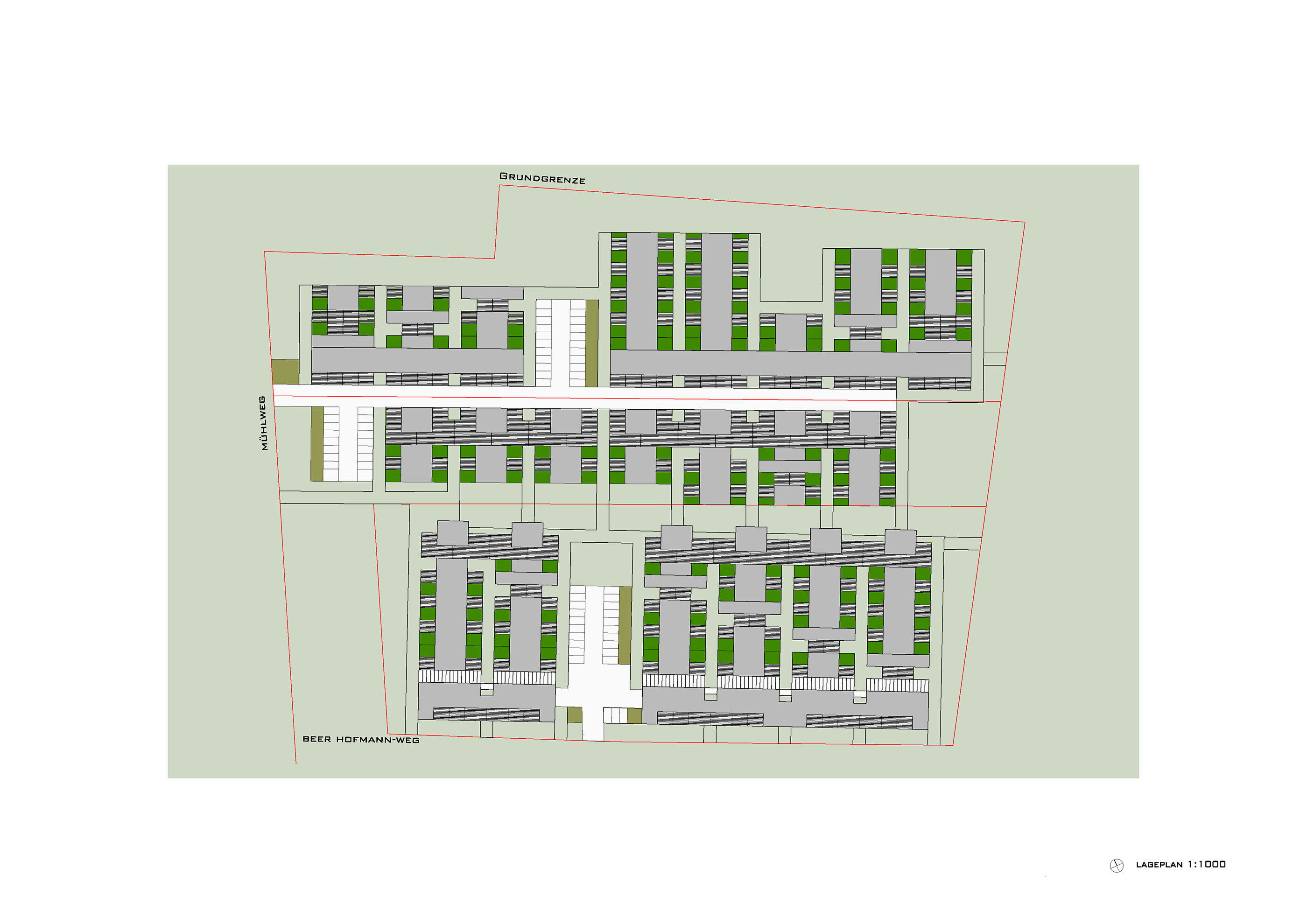 Lageplan Mühlweg / Strebersdorf / Beer-Hofmann-Gasse / Wien 21