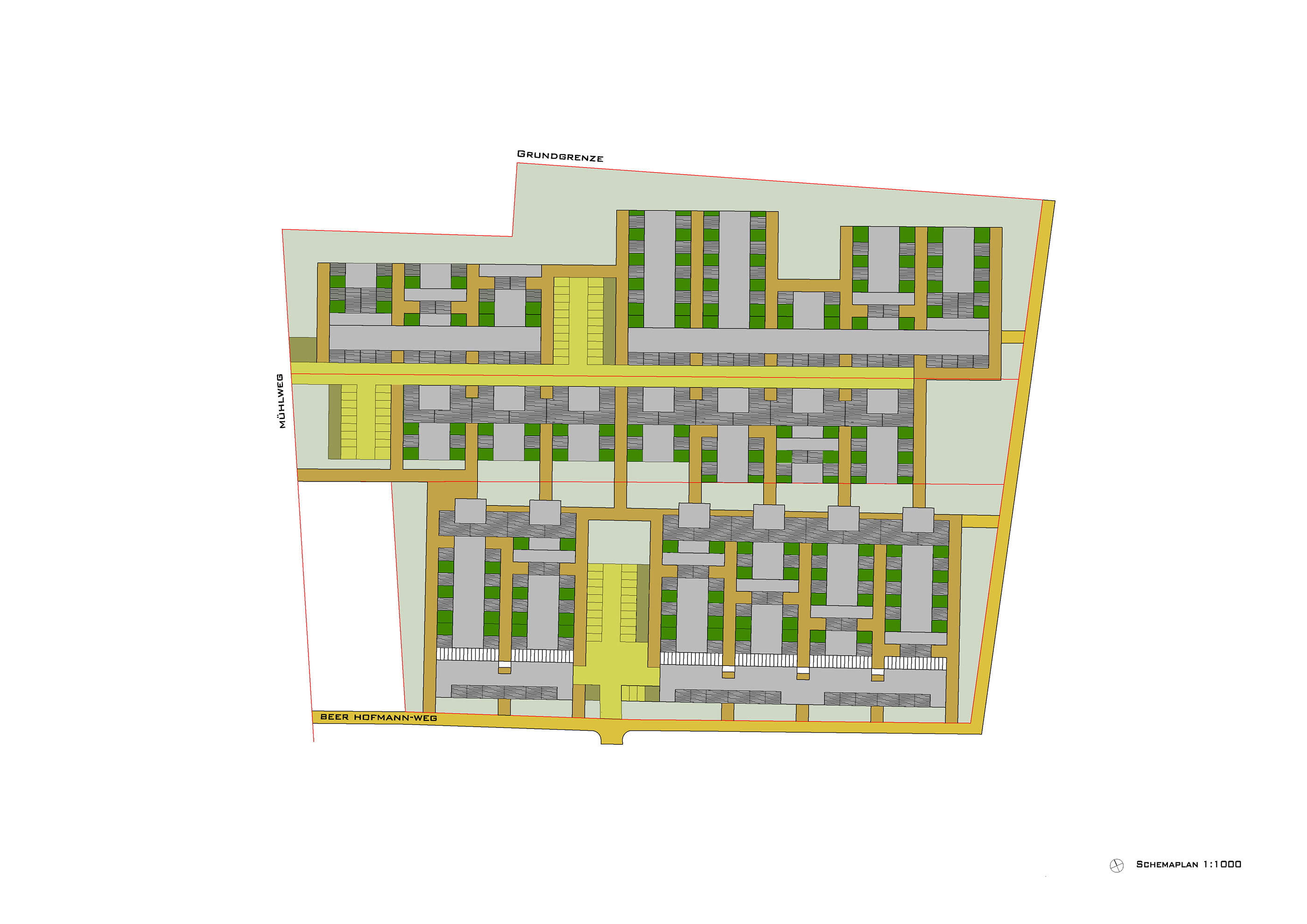 Schema Mühlweg / Strebersdorf / Beer-Hofmann-Gasse / Wien 21