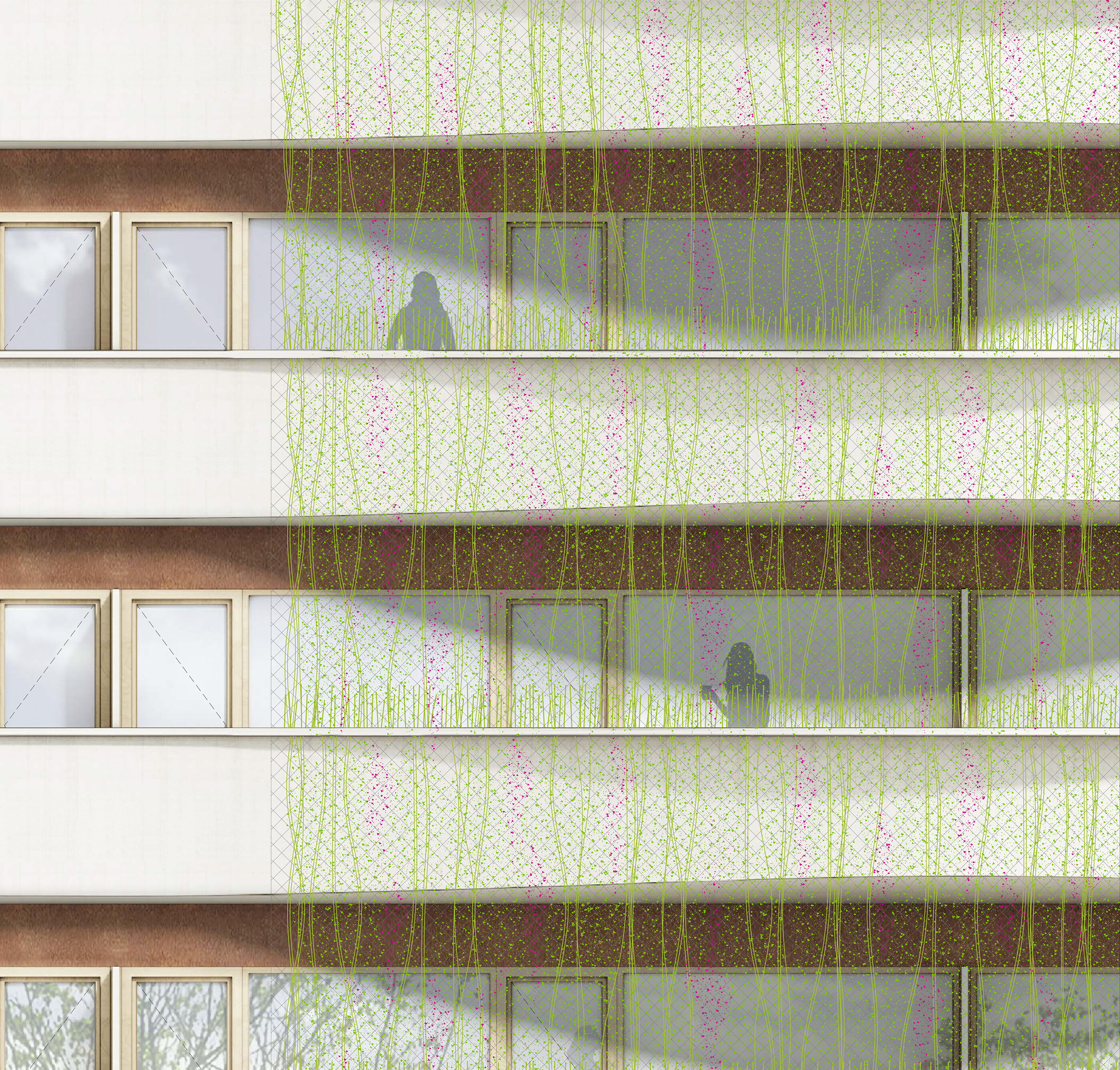 Schaubild Wohnhochhaus Nordbahnhof 6b1 / Wien 2