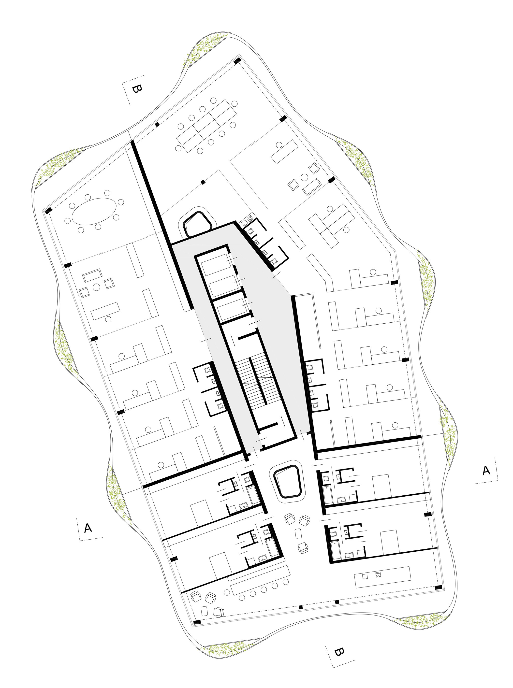 Grundriss3 Wohnhochhaus Nordbahnhof 6b1 / Wien 2