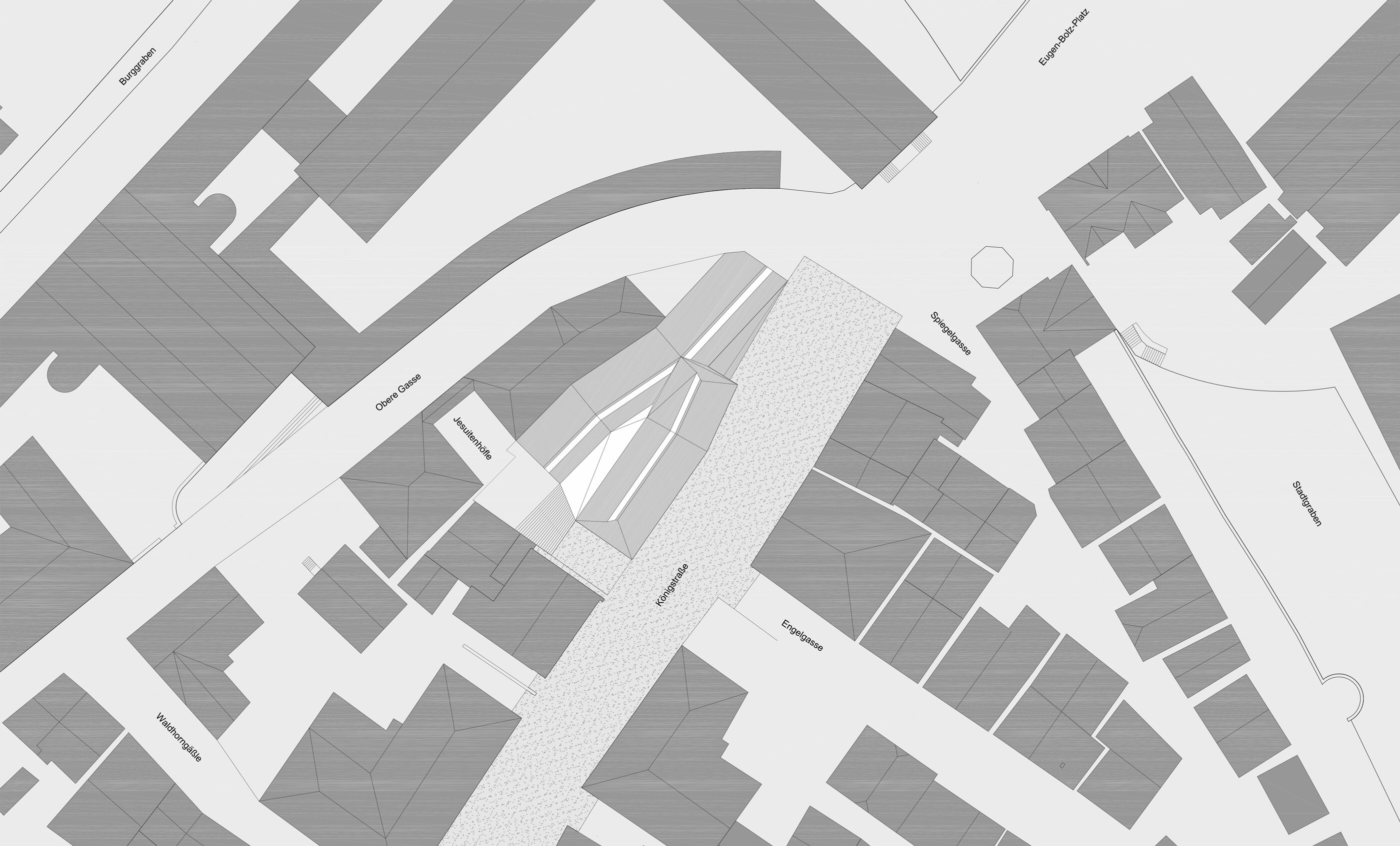 Lageplan Stadtbibliothen Rottenburg am Neckar / Deutschland