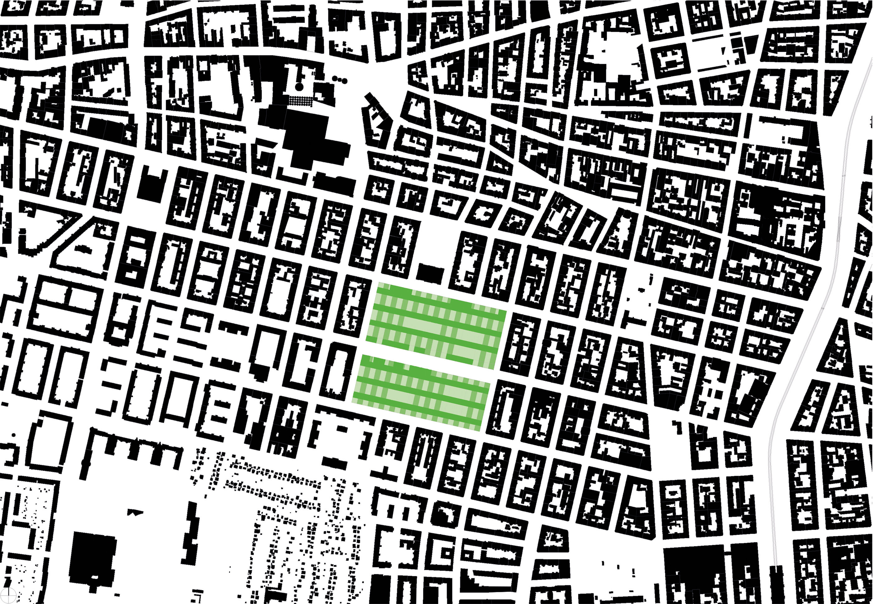 Schwarzplan Stadtstruktur / Wien