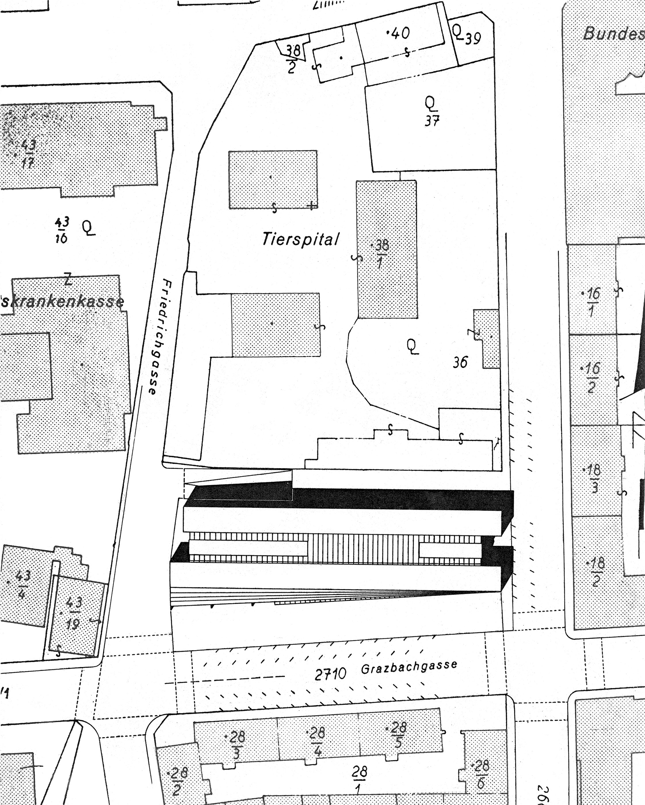 Lageplan Zentrales Bauamtsgebäude Graz / Steiermark