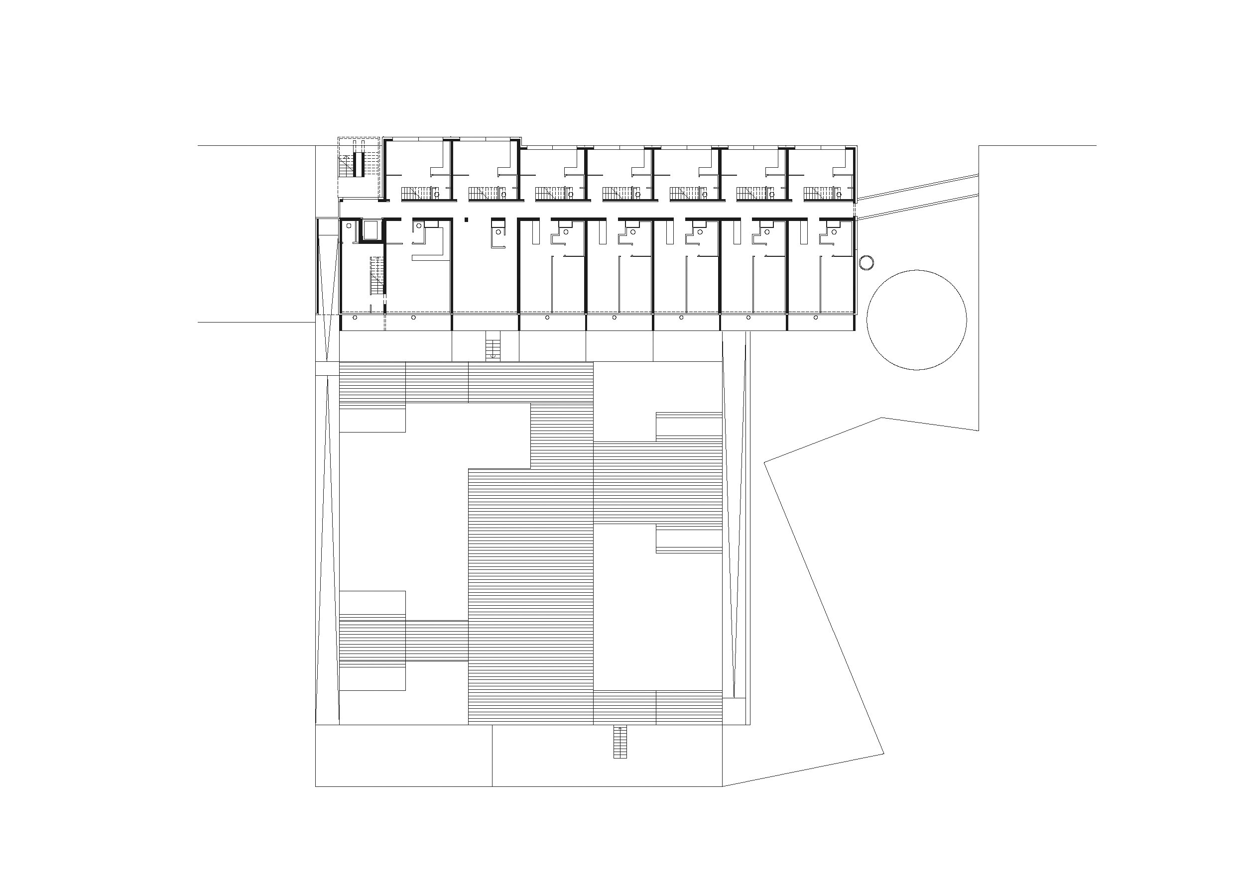 Ebene 0 Wohnhaus und Sporthalle Hollgasse / Wien 4