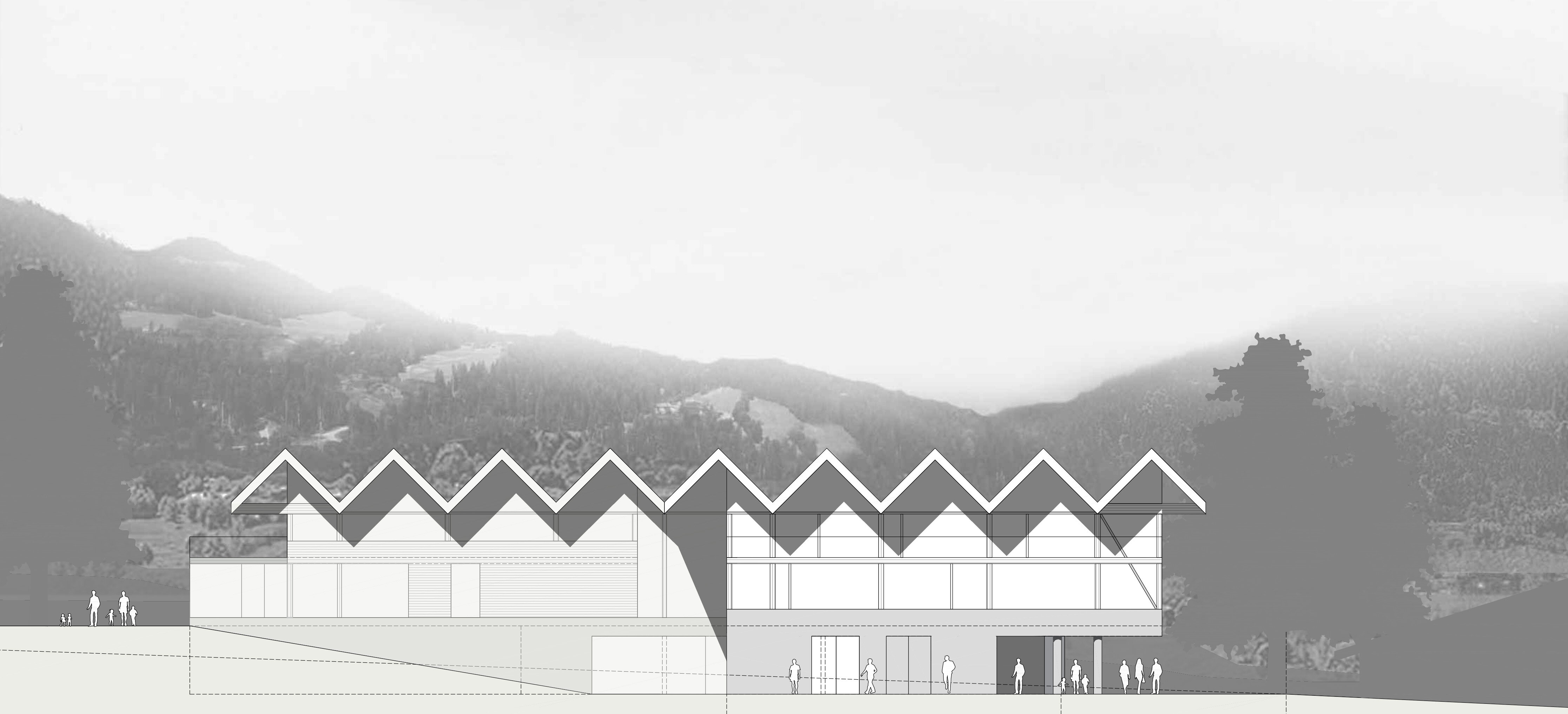 Ansicht / Mehrzweckzentrum Ellmau / Vorarlberg