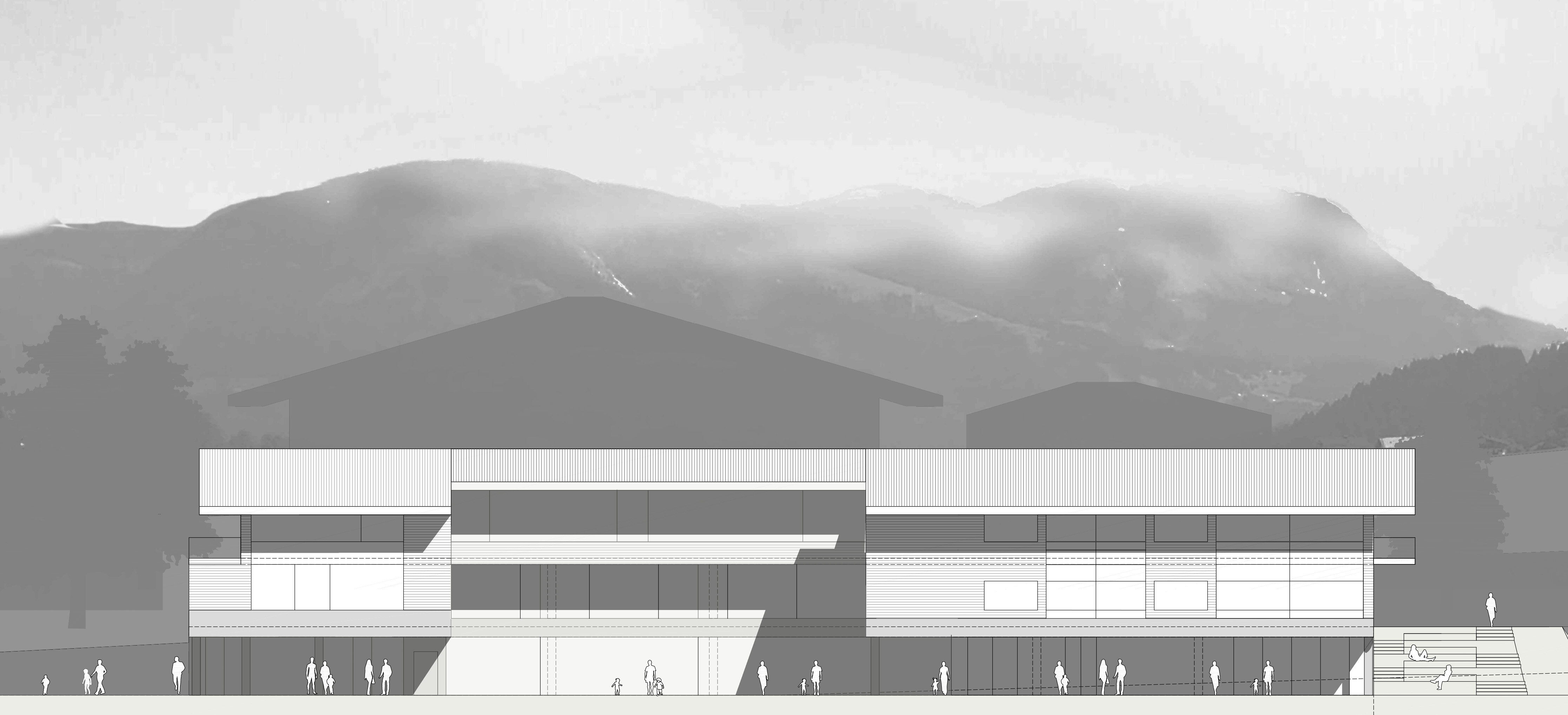 Ansicht / Mehrzweckzentrum Ellmau / Vorarlberg
