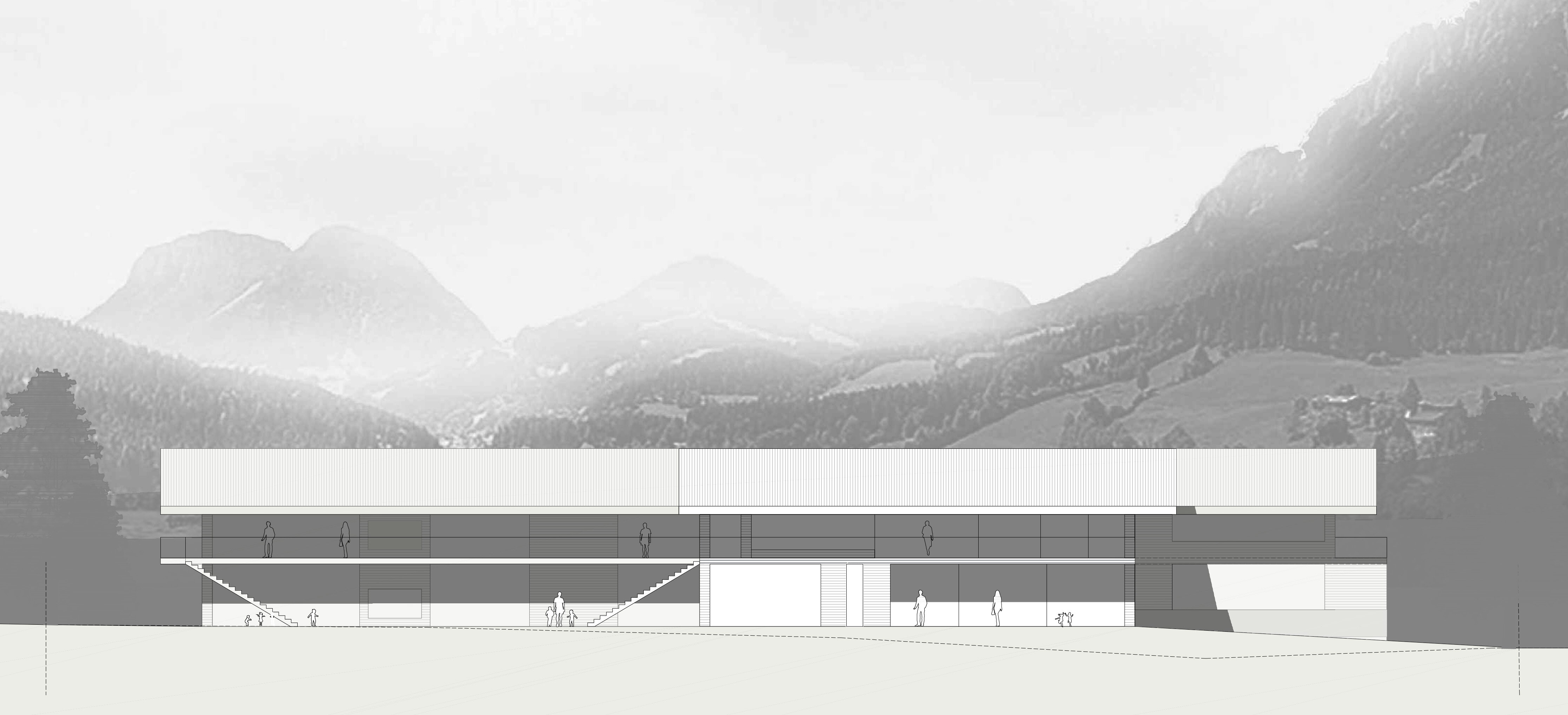 Ansicht / Mehrzweckzentrum Ellmau / Vorarlberg