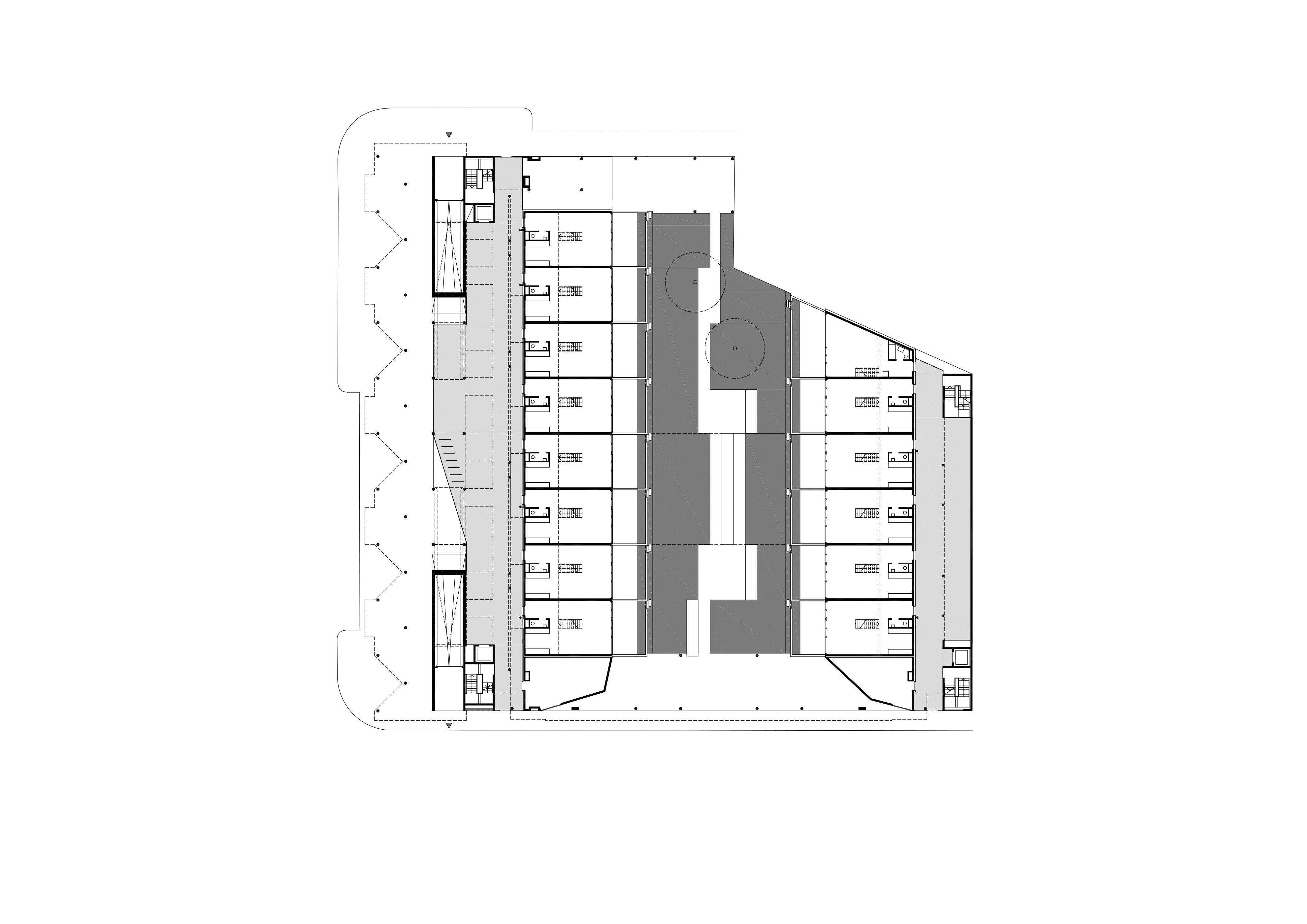 Grundriss EG Wohnhaus Tokiostrasse / Wien 22