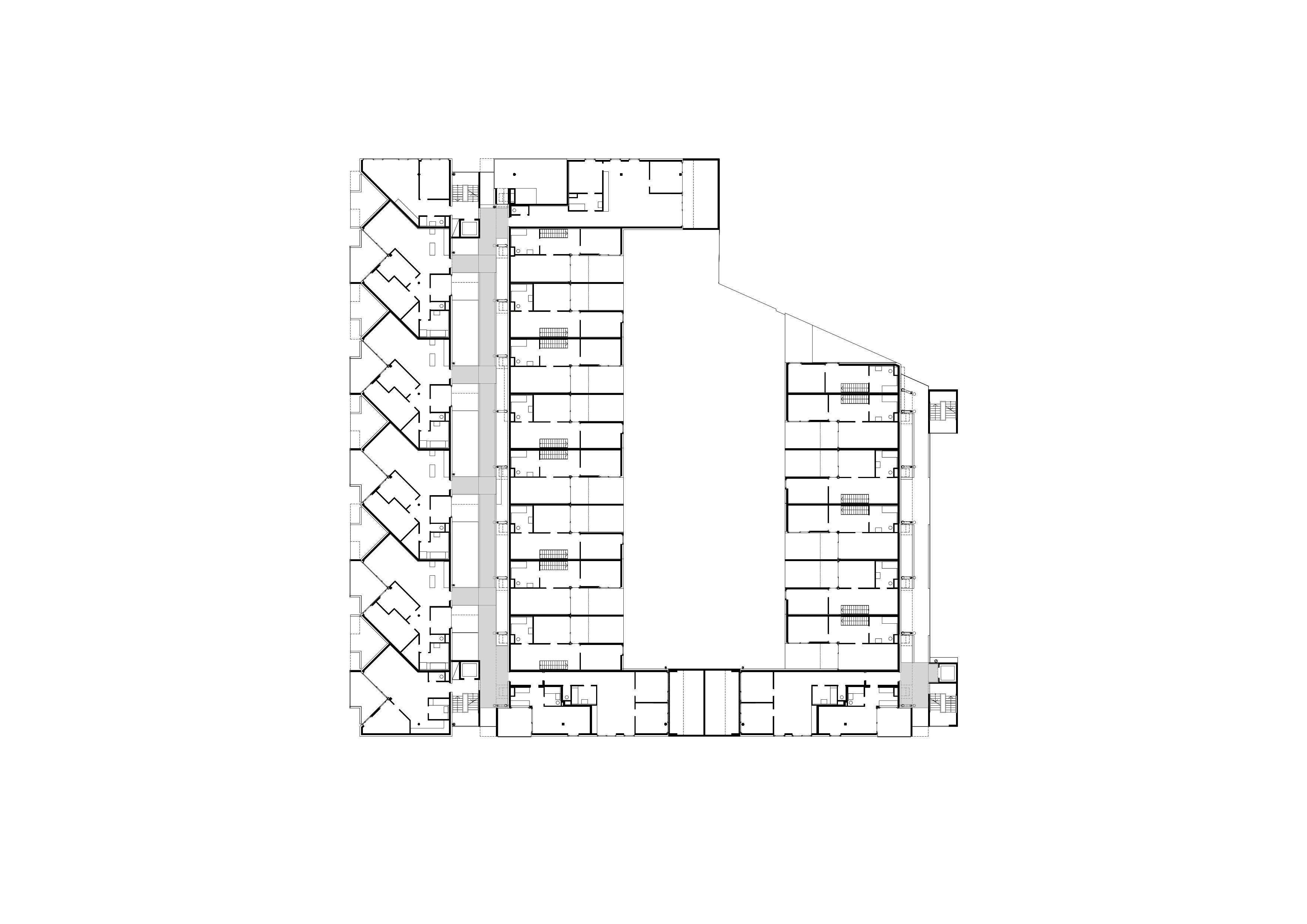 Grundriss OG3 Wohnhaus Tokiostrasse / Wien 22