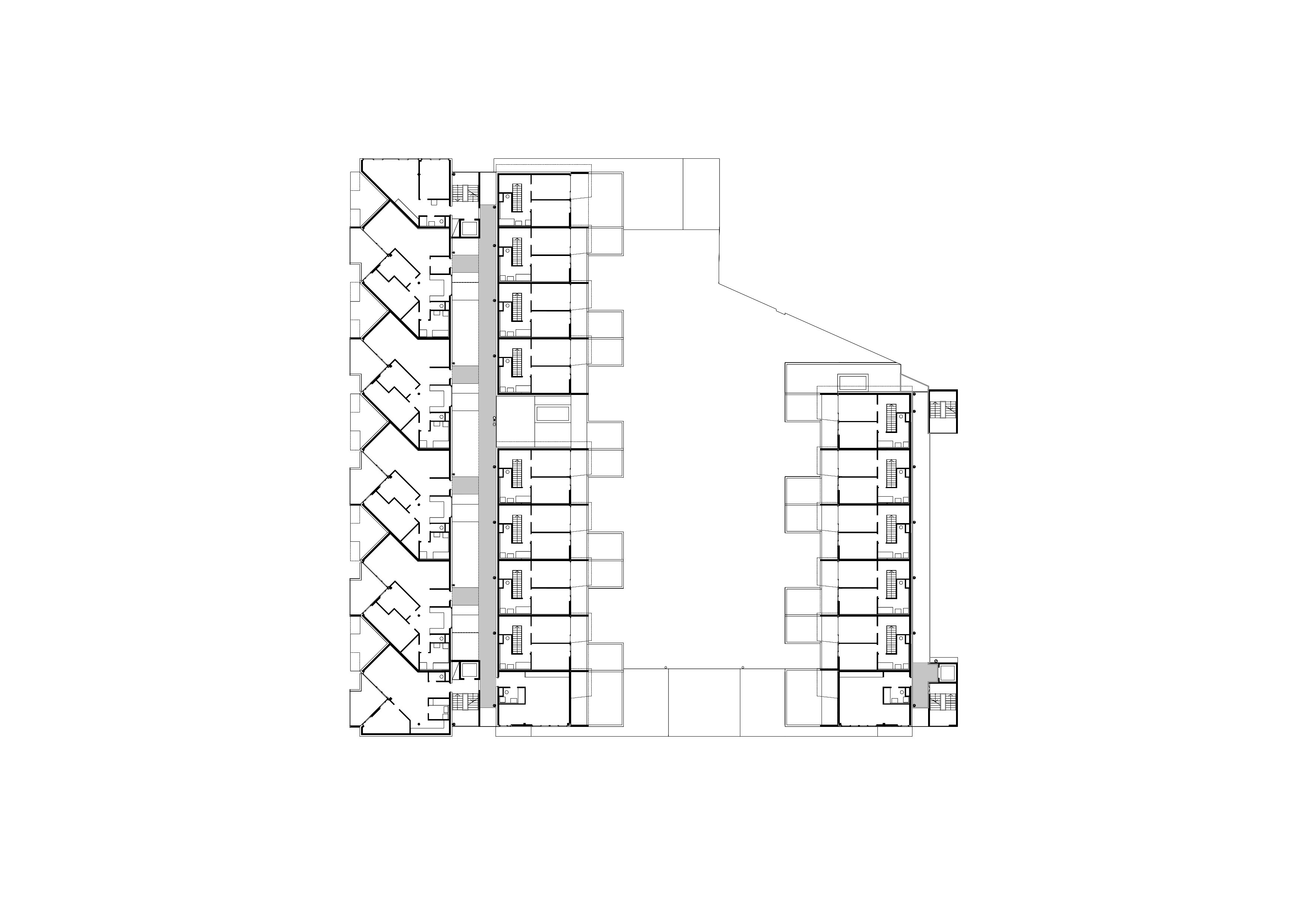 Grundriss OG5 Wohnhaus Tokiostrasse / Wien 22