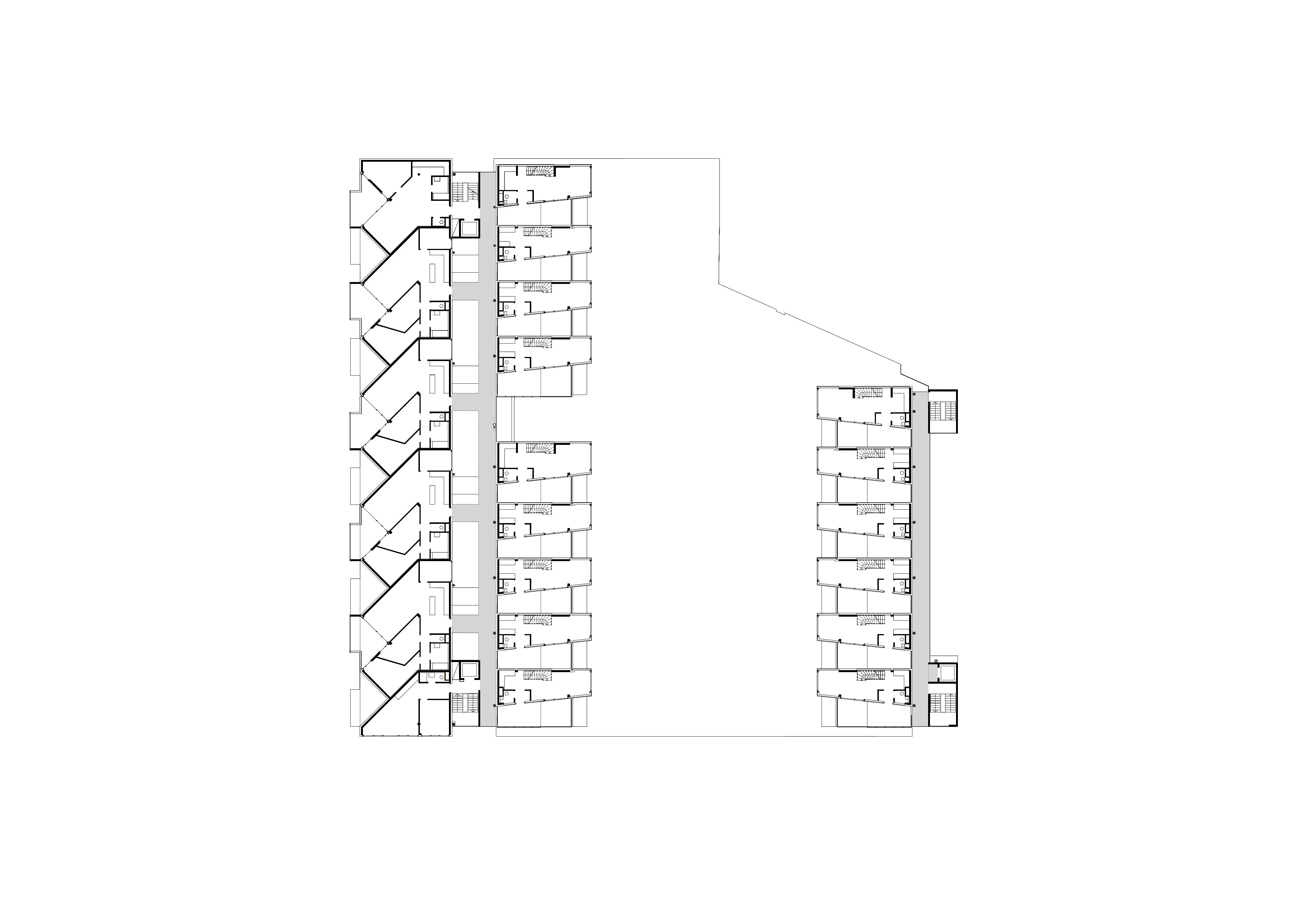 Grundriss OG6 Wohnhaus Tokiostrasse / Wien 22