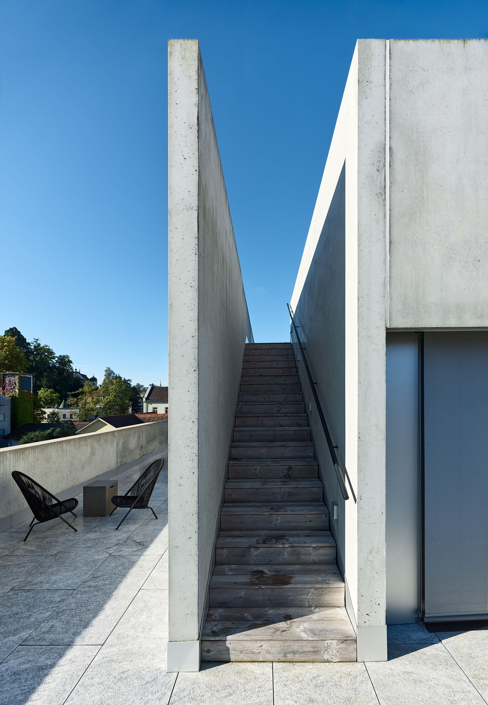 Ansicht Terrassse Stadthaus Bergmannstrasse / Bregenz