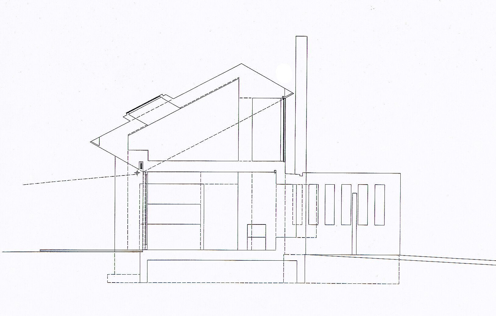 Schnitt Wohnhaus Nüziders / Vorarlberg