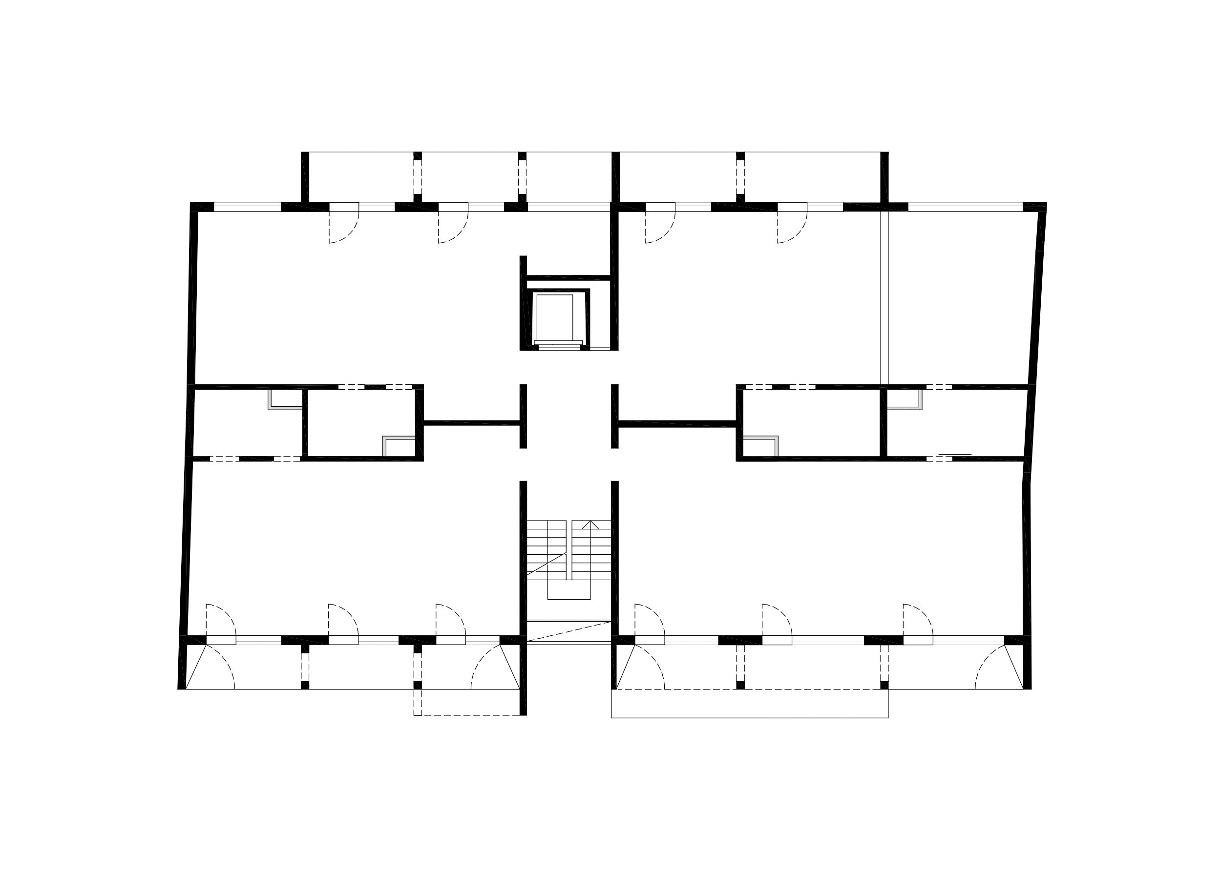 Grundriss  Wohnhaus mit Büro Am Hundsturm / Wien 5