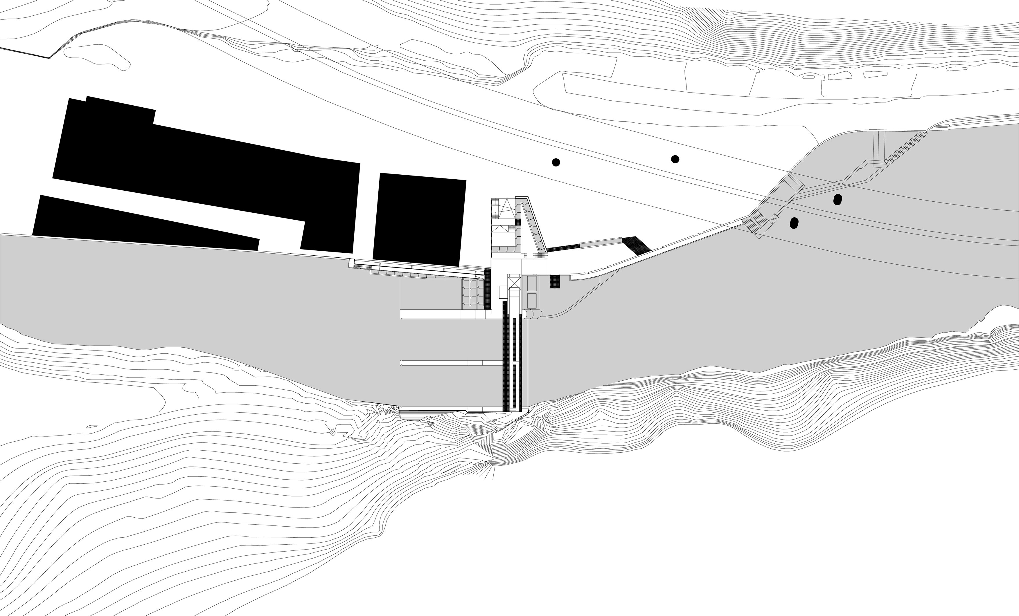 Grundriss Kraftwerk Hochwuhr / Felsenau / Feldkirch / Vorarlberg