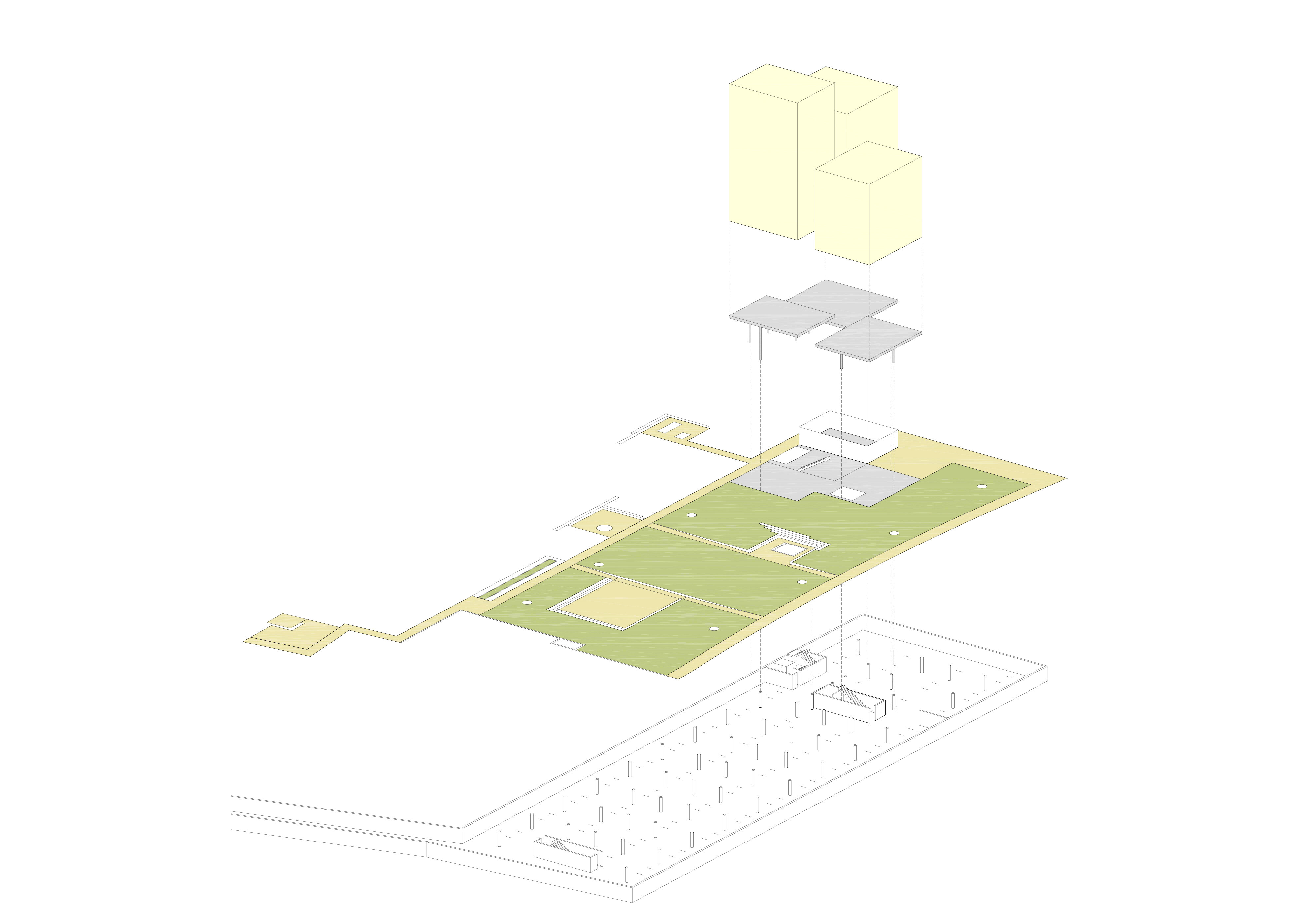 Schema Innenhof Neue Heimat Tirol / Innsbruck / Tirol