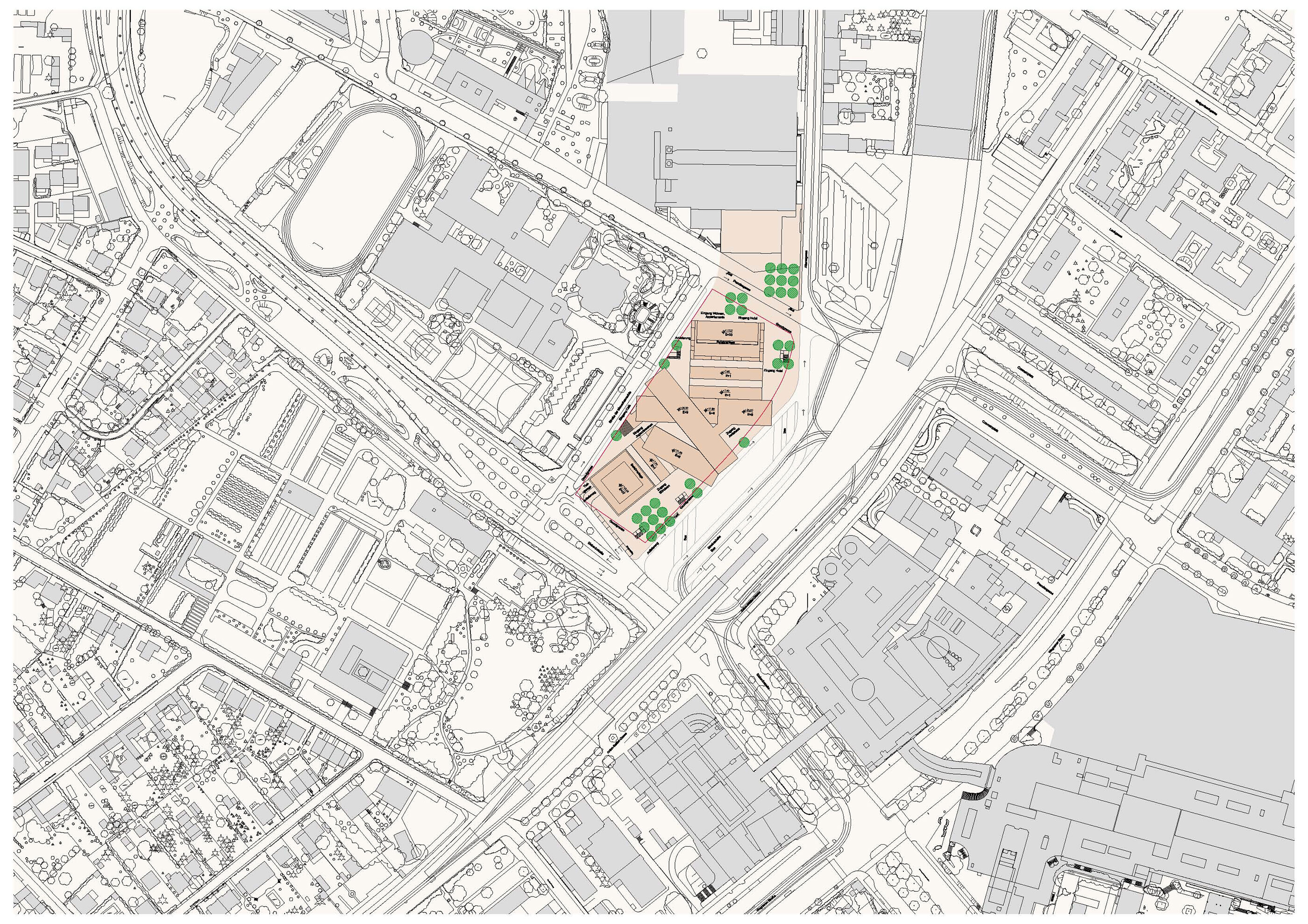 Lageplan Neues Zentrum Kagran / Wien 22