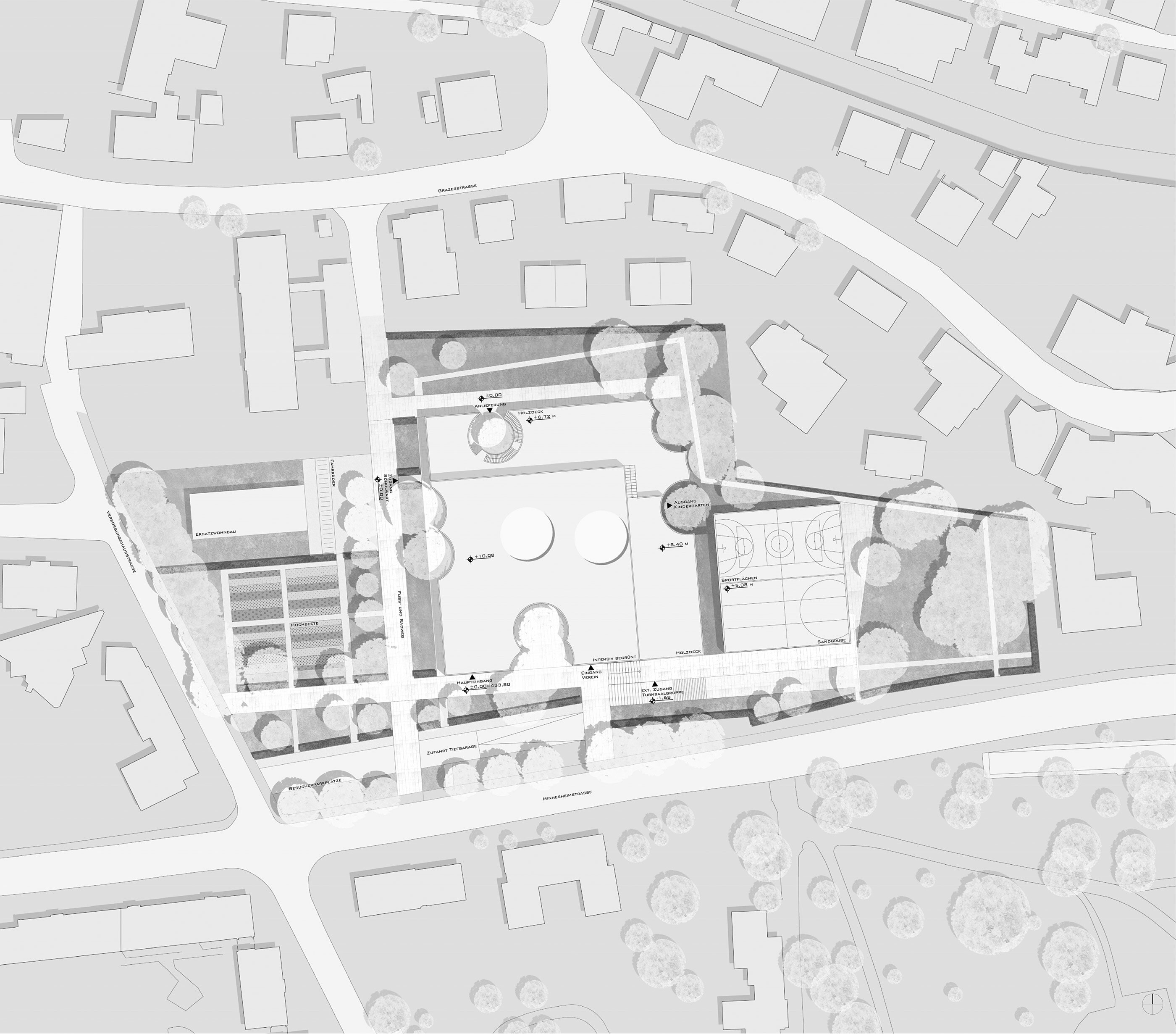 Lageplan Bildungscampus Gnigl / Salzburg / Salzburg