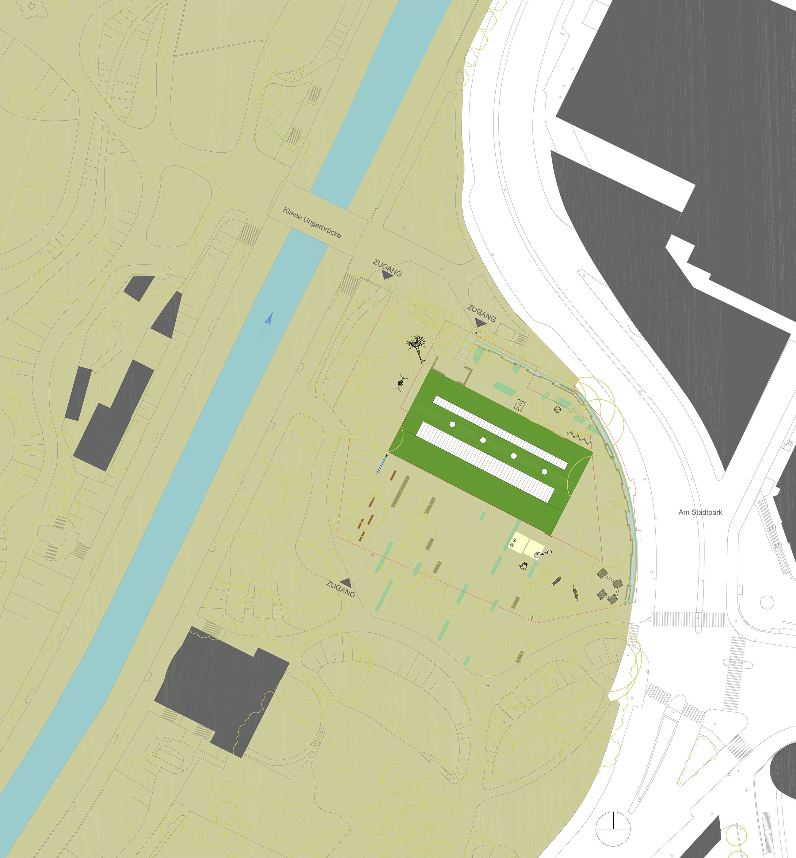 Lageplan Kindergarten im Stadtpark / Wien 3