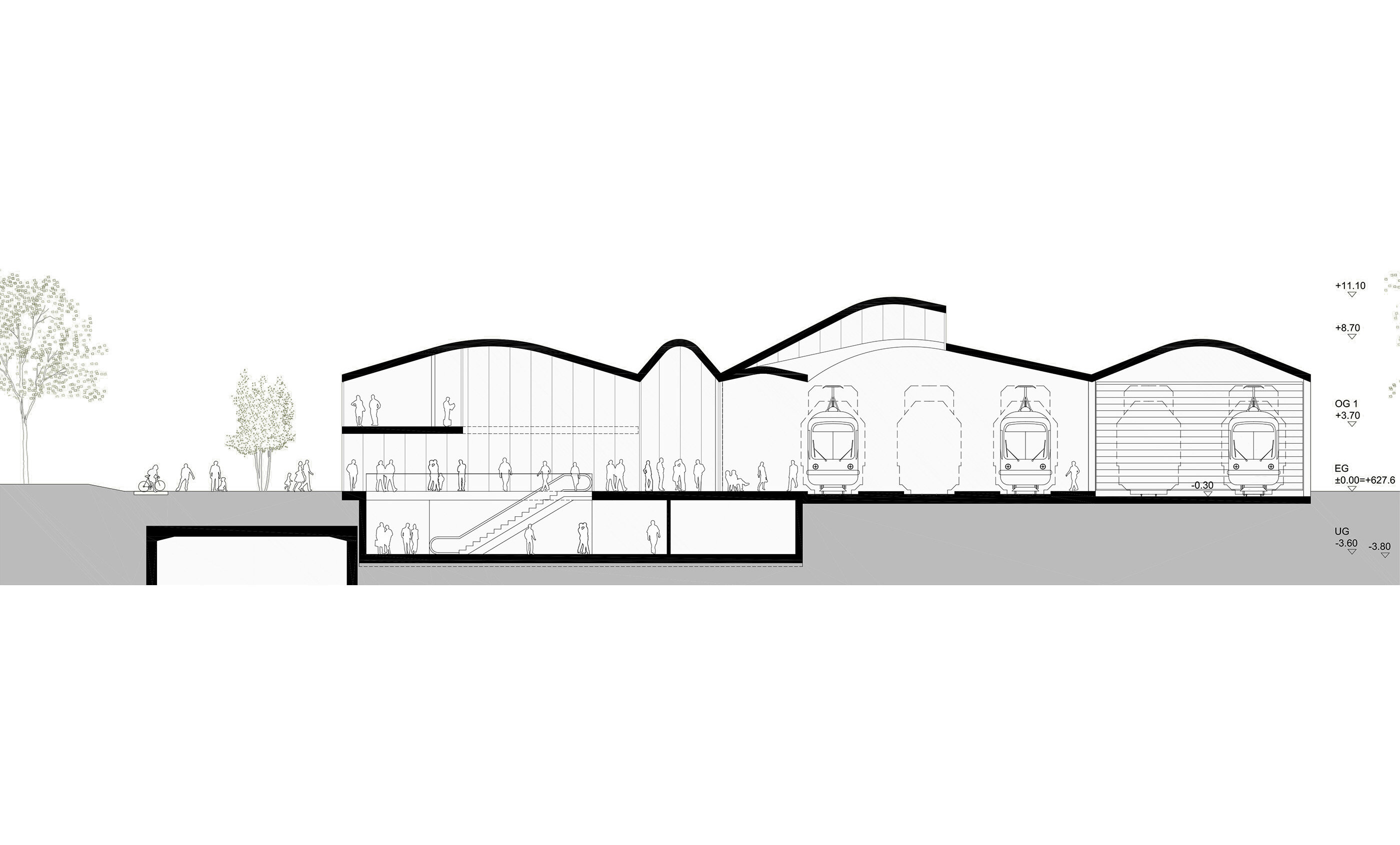 Schnitt Bahnhof Mayrhofen / Tirol