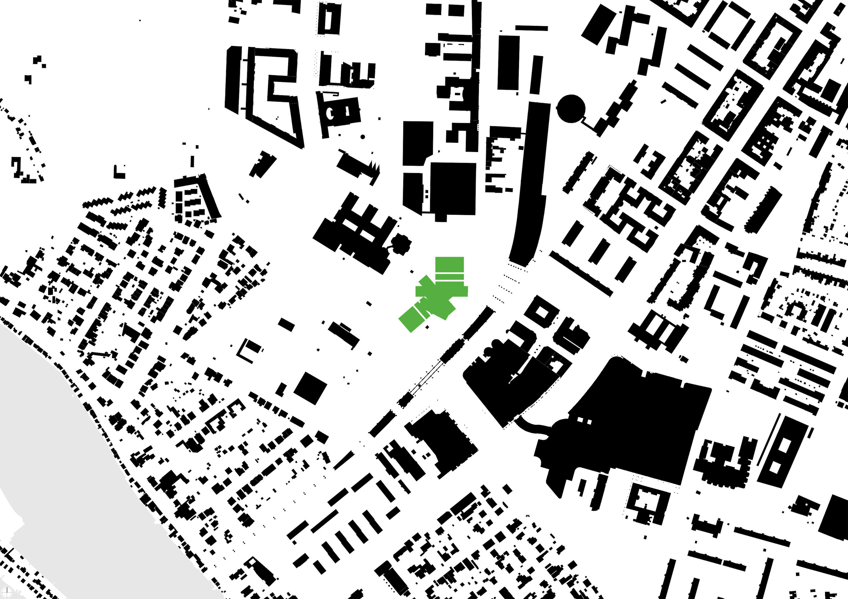 Schwarzplan Neues Zentrum Kagran / Wien 22