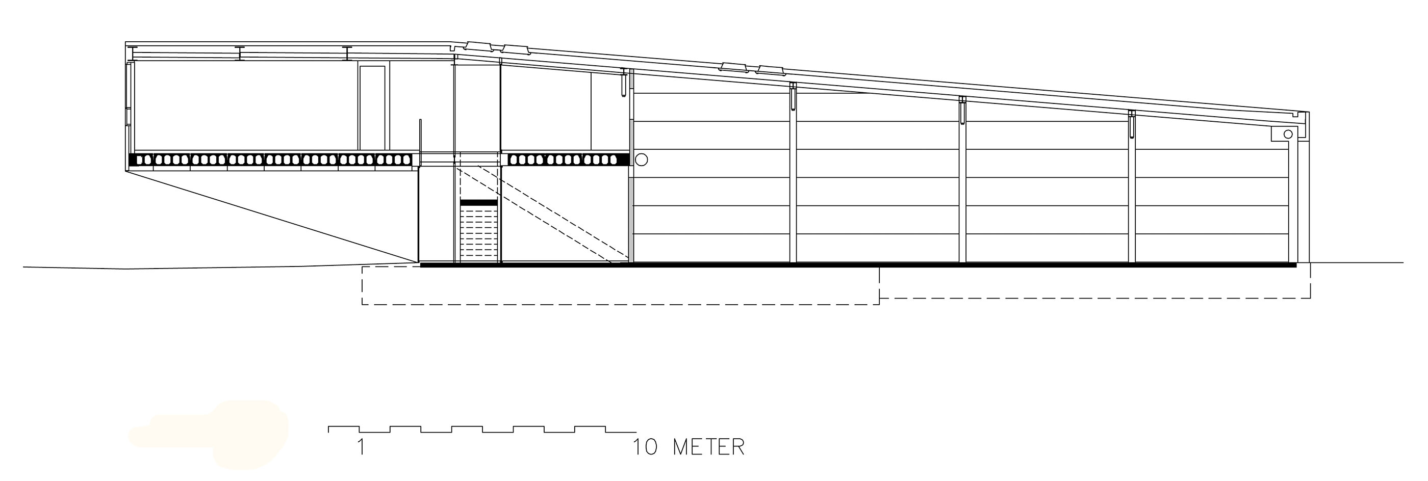 Schnitt Betriebsgebäude / Baden bei Wien / Niederösterreich