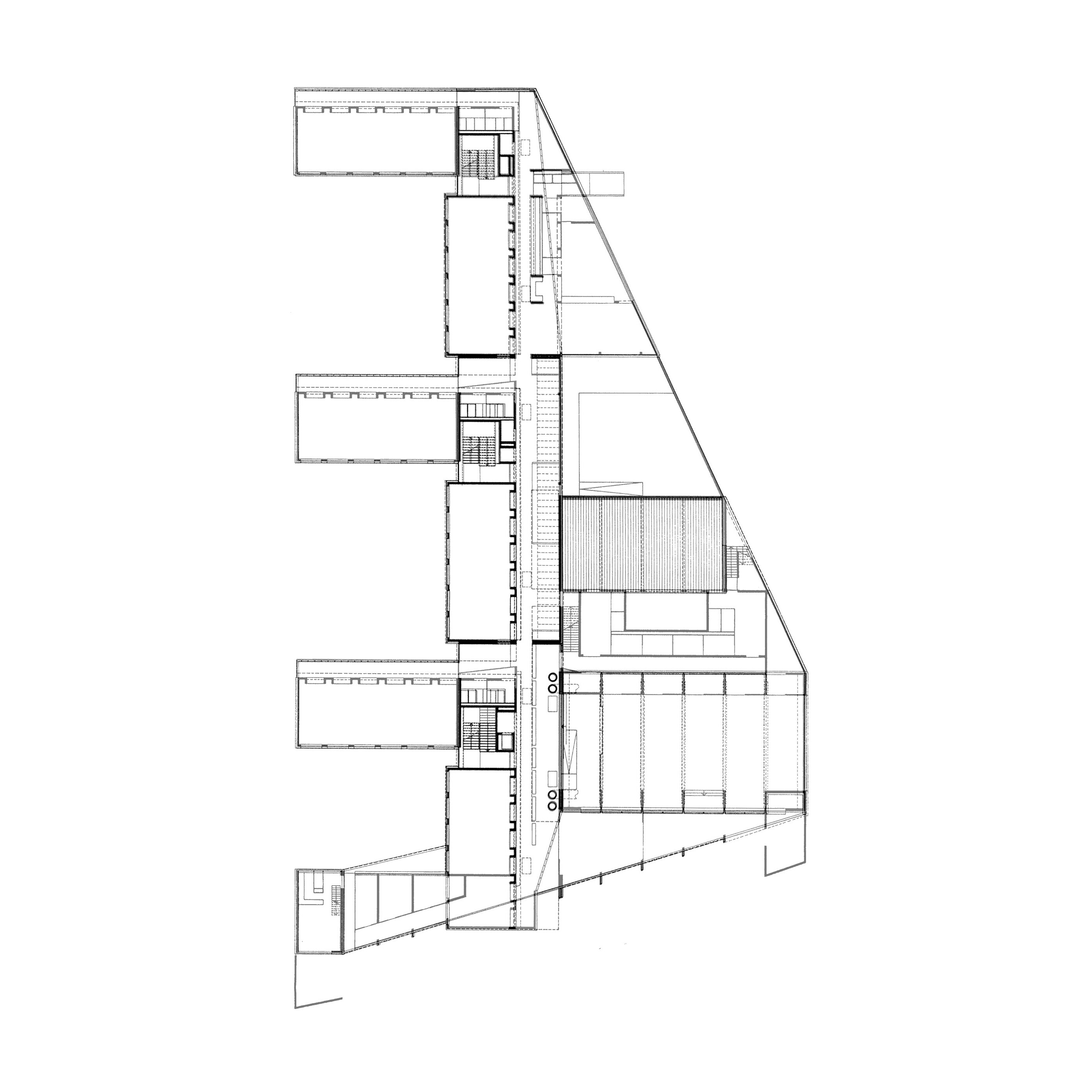 Grundriss OG2 Schule Zehdengasse / Wien 21