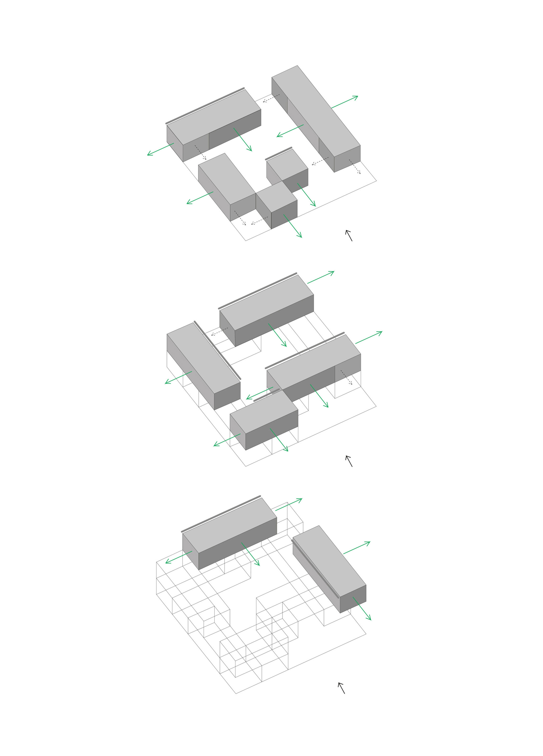 Axonometrie Spark City / Bratislava / Slowakei