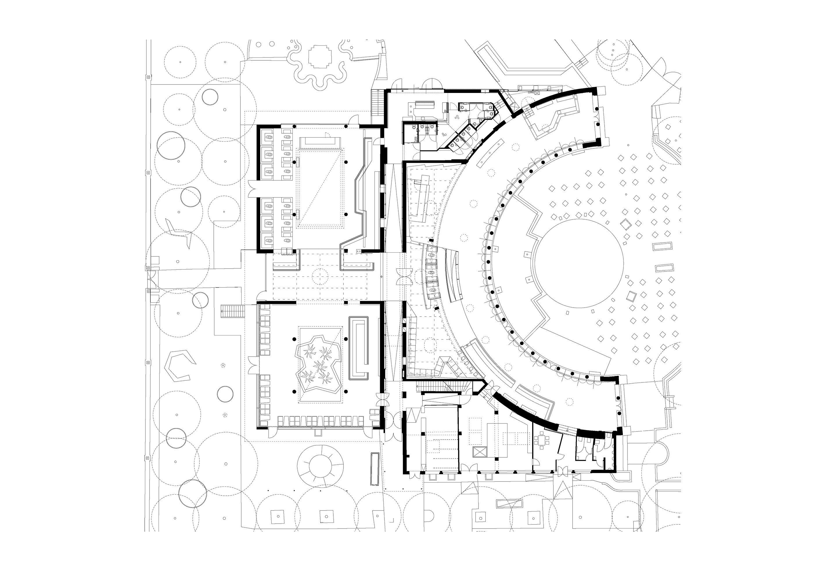 Grundriss / Volksgarten neue Bar / Wien 1