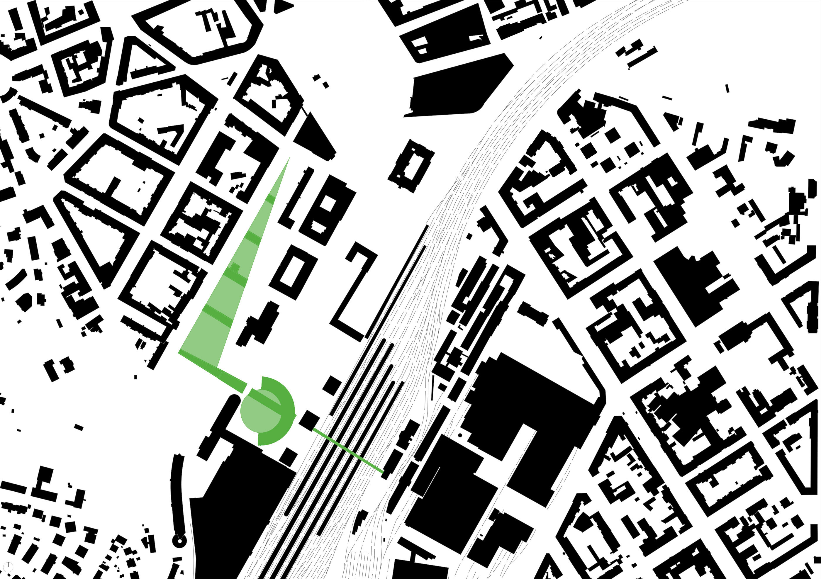 Schwarzplan Bahnhofsplatz Linz