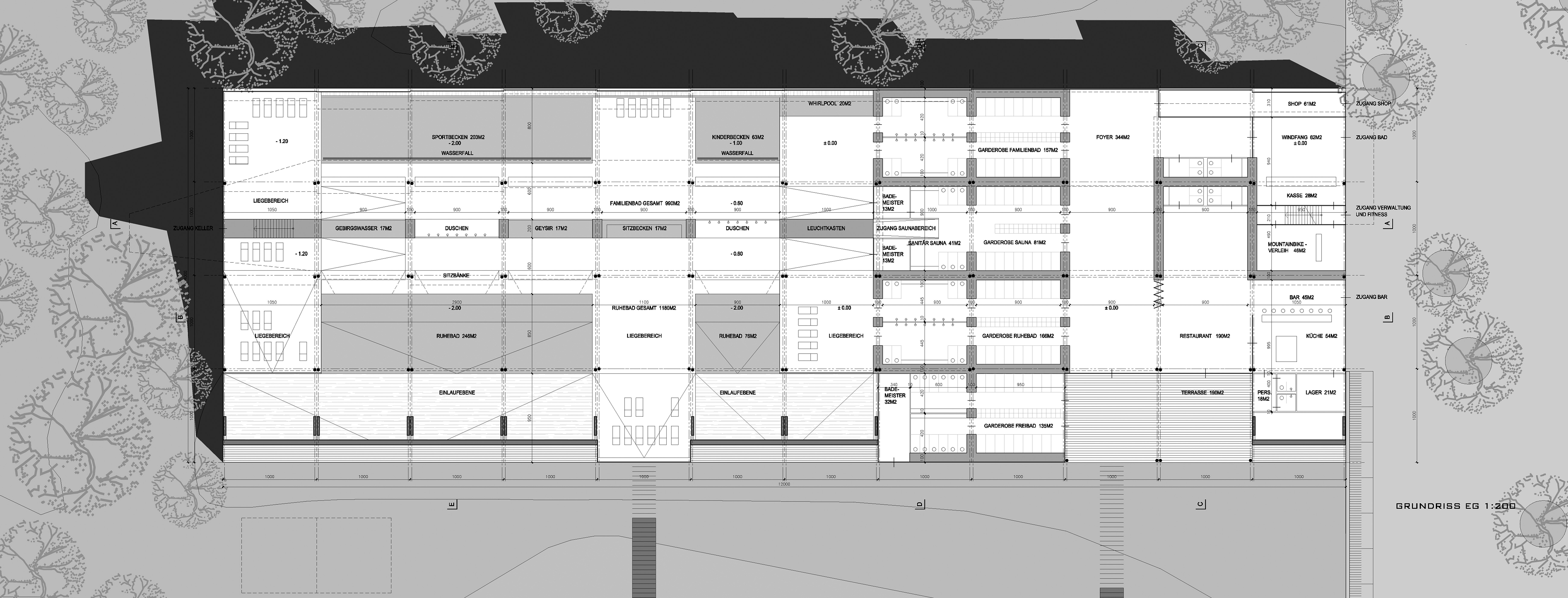 Lageplan Aktivbad Schruns/Tschagguns / Vorarlberg