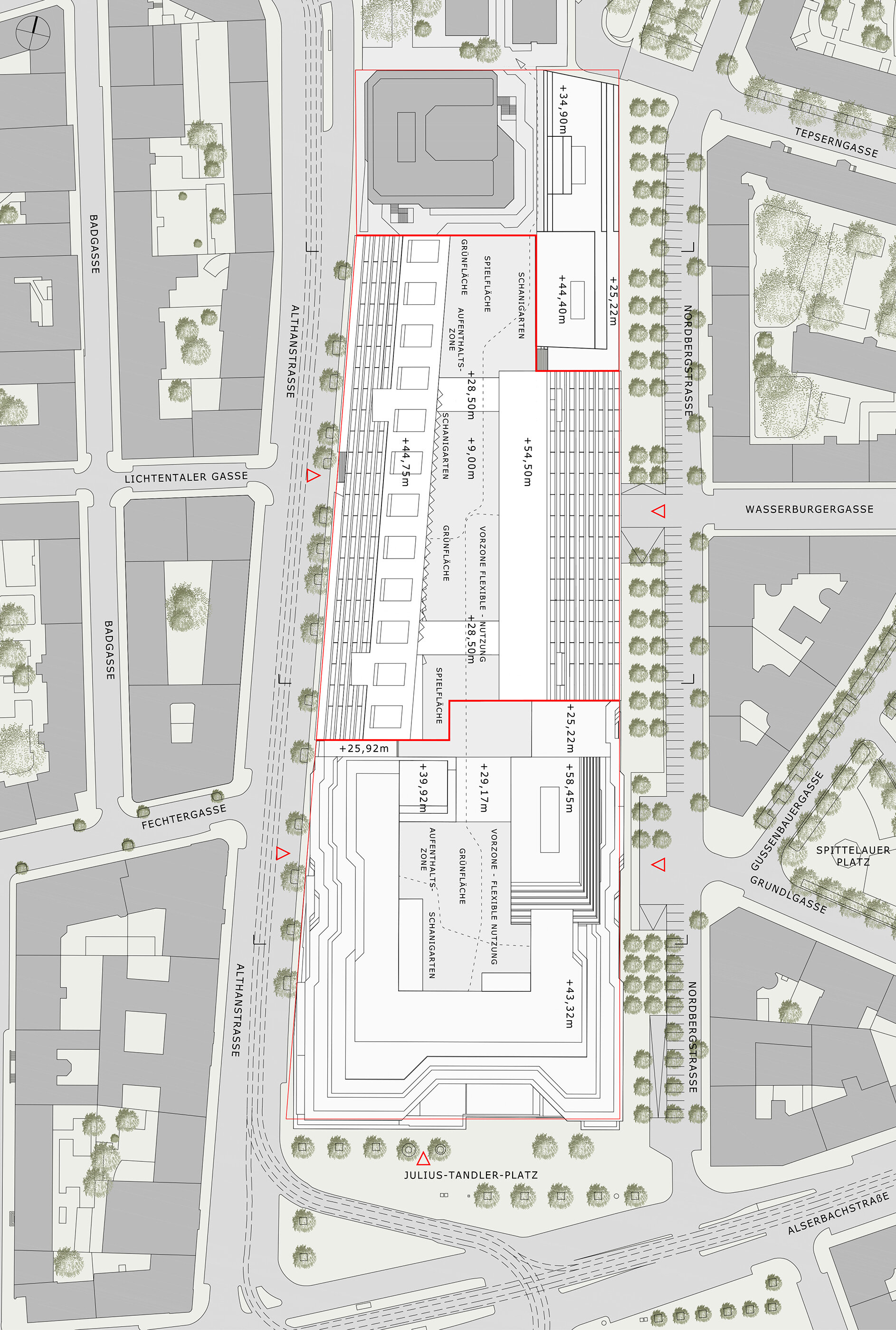 Lageplan Althan Quartier / Wien 9